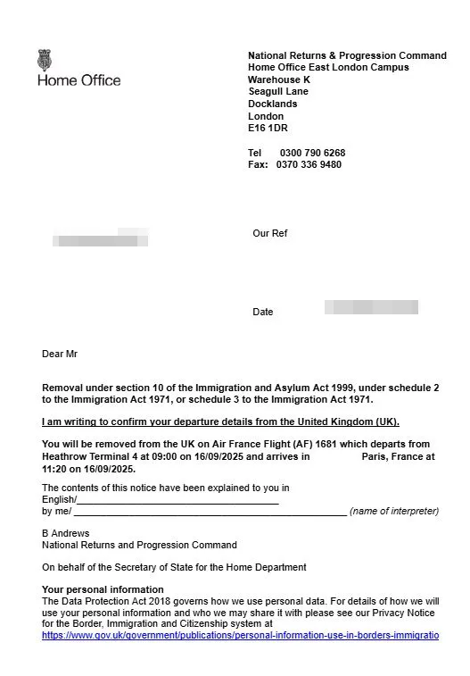 Home Office Deportation Flights to France Stalled for Second Day