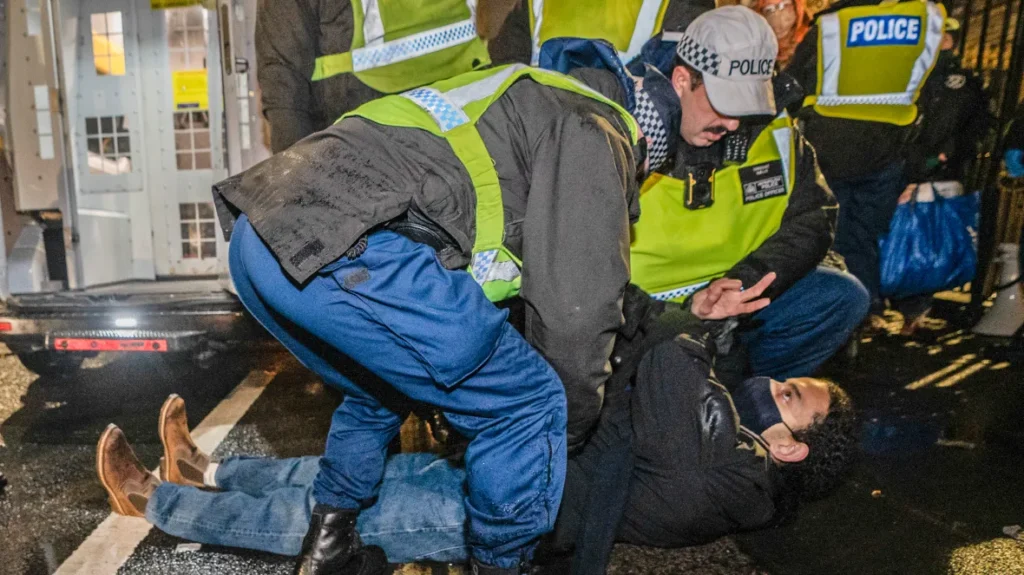 Police Arrest Dozens as Pro-Palestinian Demonstration Disrupts Prison Access