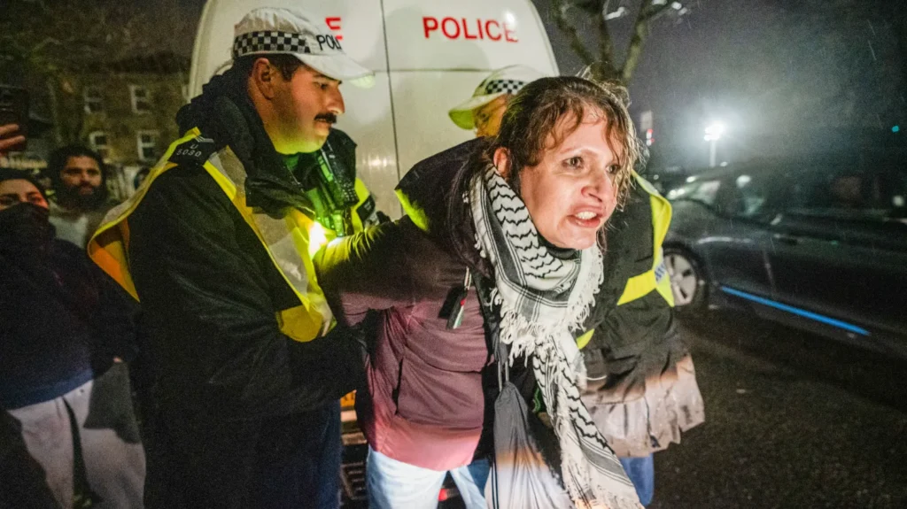 Police Arrest Dozens as Pro-Palestinian Demonstration Disrupts Prison Access