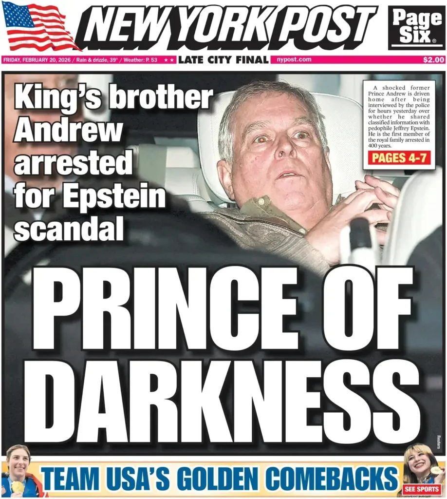 World Reacts as Prince Andrew Detained Over Epstein Allegations